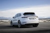 2019 Porsche Cayenne Turbo AWD in White from a rear left view